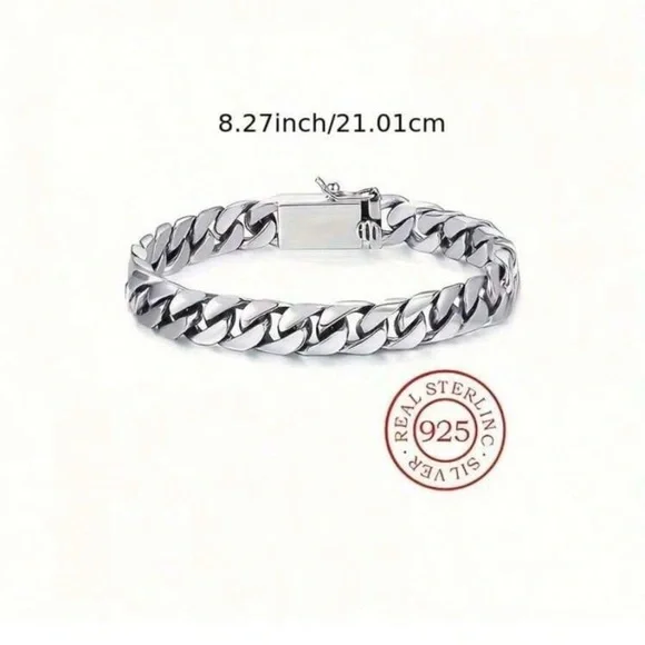 Sterling Silver Chain Bracelet - Picture 4 of 5